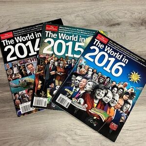 The Economist Magazine The World in 2014-2016-  Lot of 3 Paperback